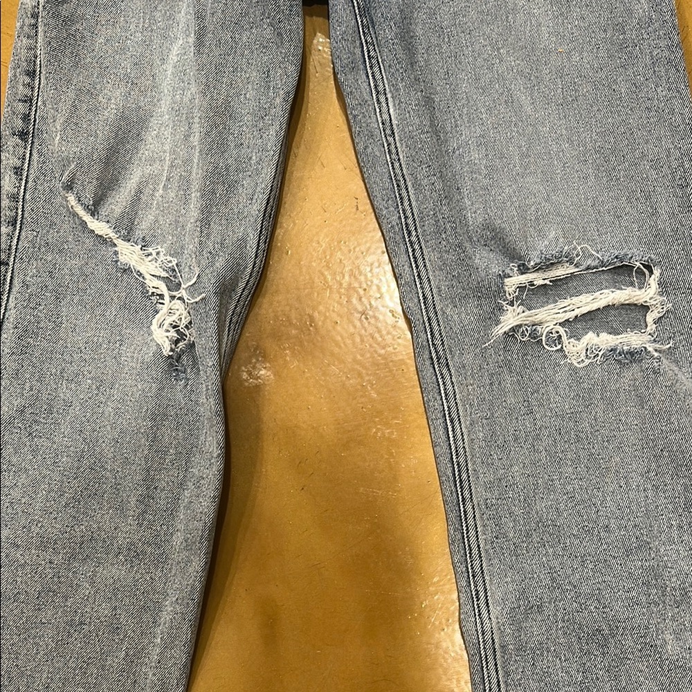 Hollister Men's Light Blue Distressed Jeans - Picture 3 of 9
